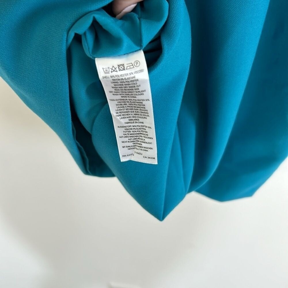 French Connection Mini Dress Puff Sleeve Cutout Cocktail Party Dress Blue - Picture 4 of 10